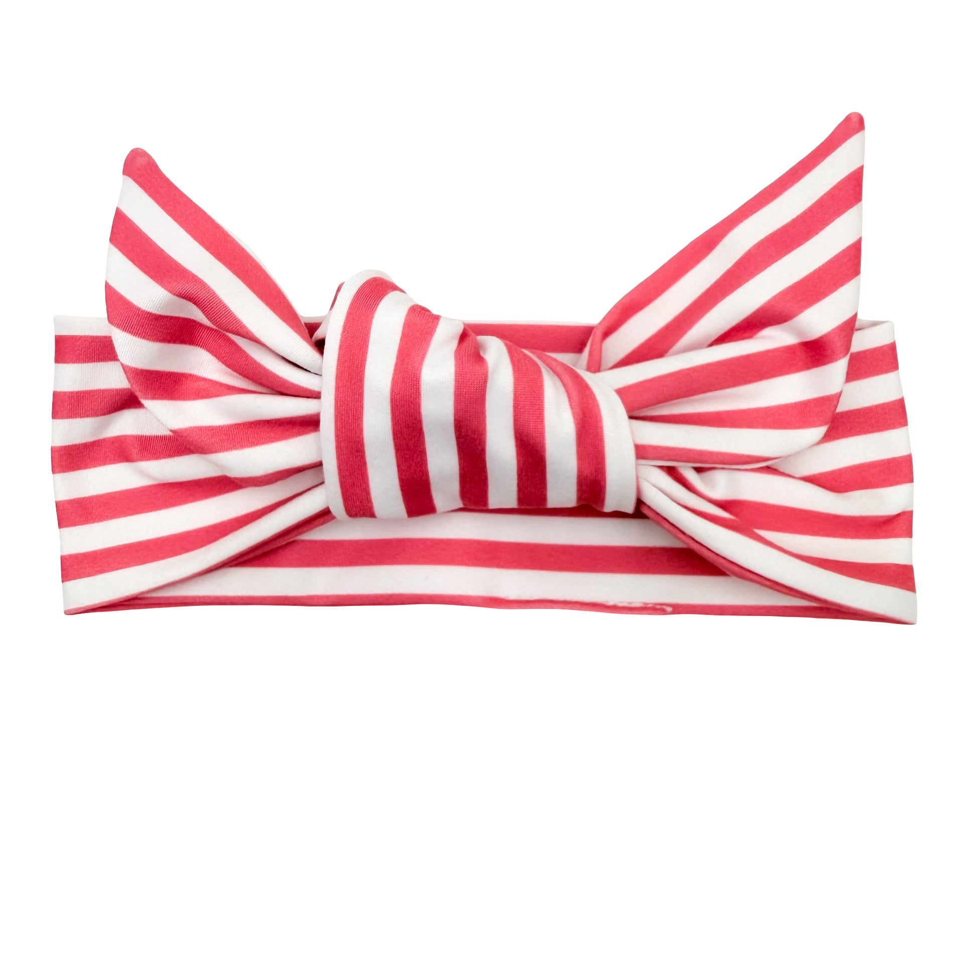 Strawberry Cream Stripes Adjustable Tie Headband
