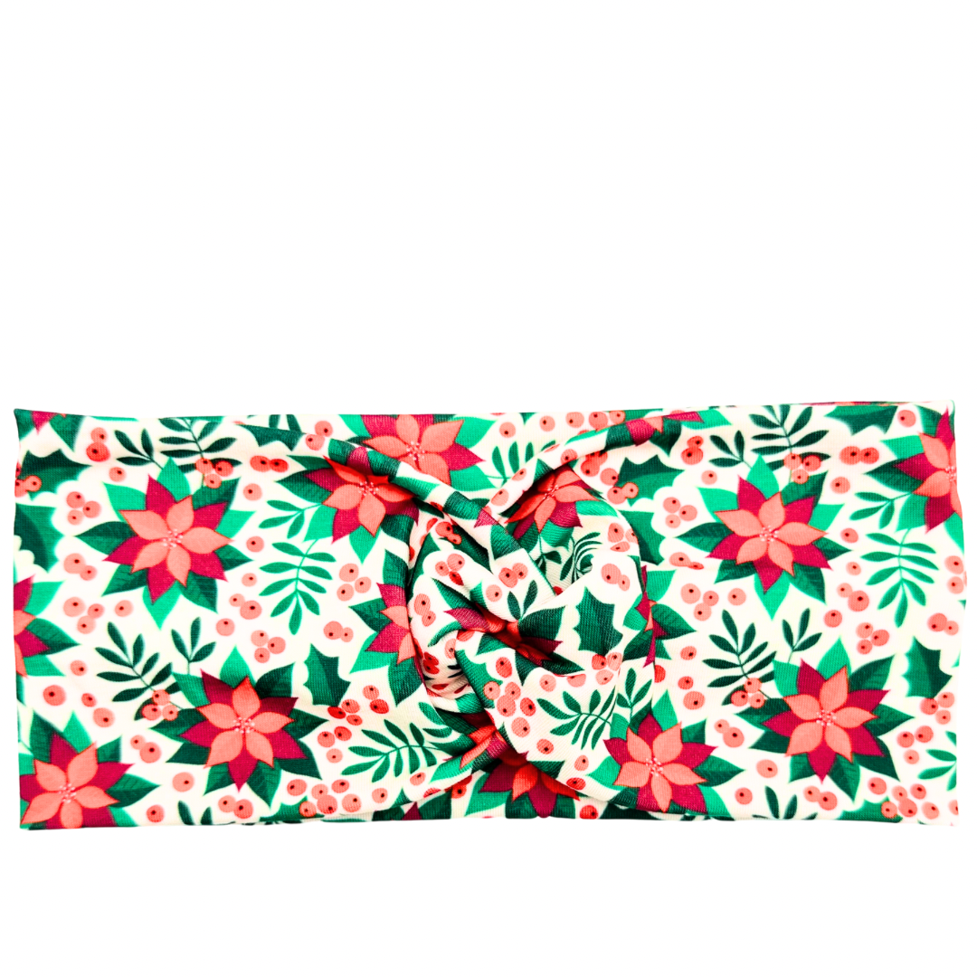 Winter Poinsettas Headband