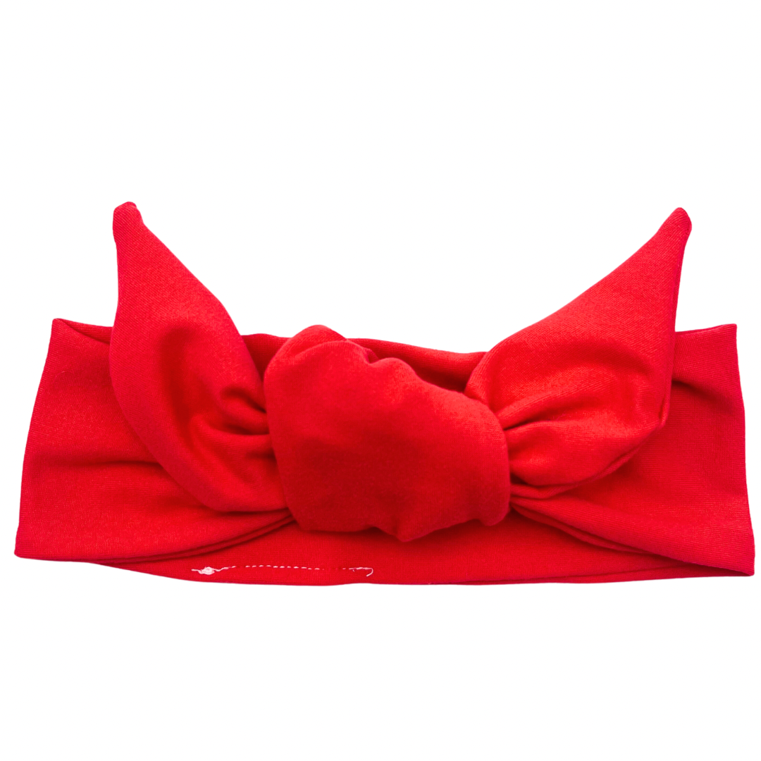 Red Adjustable Tie Headband