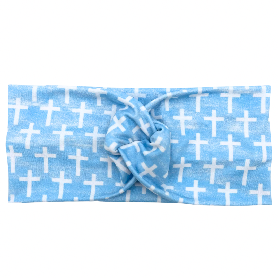 Blue Crosses Headband