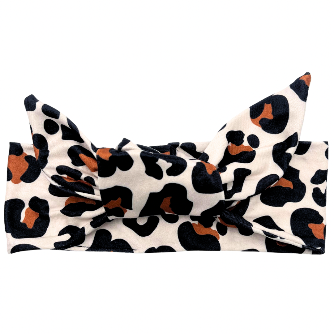 Everyday Leopard Adjustable Tie Headband