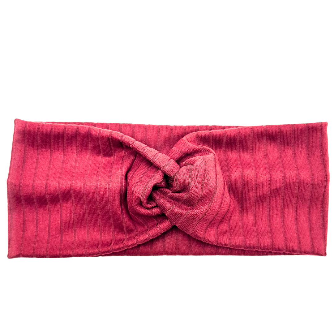 Maroon Ribbed Headband