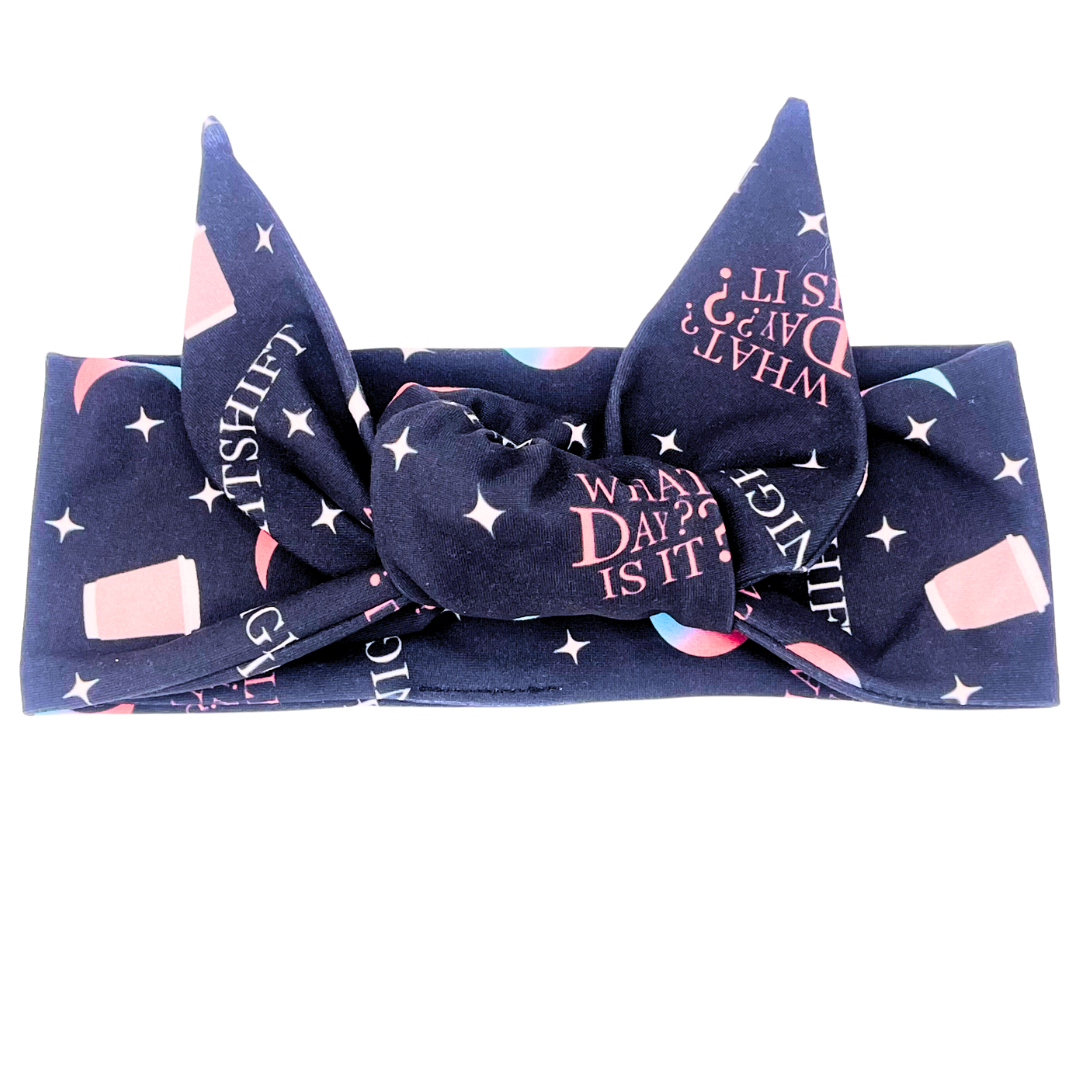 Night Shift Adjustable Tie Headband
