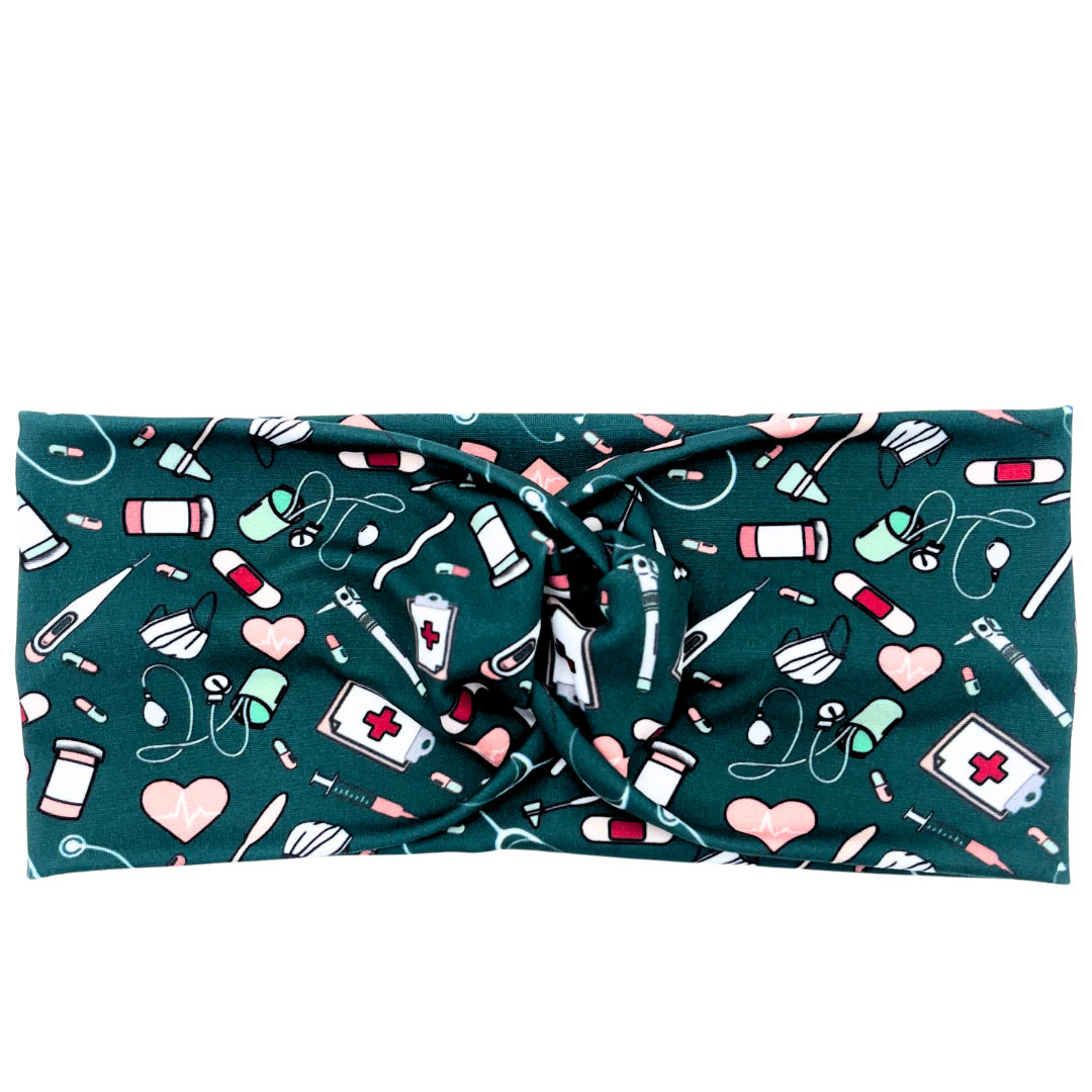 Nursing Essentials - Green Headband