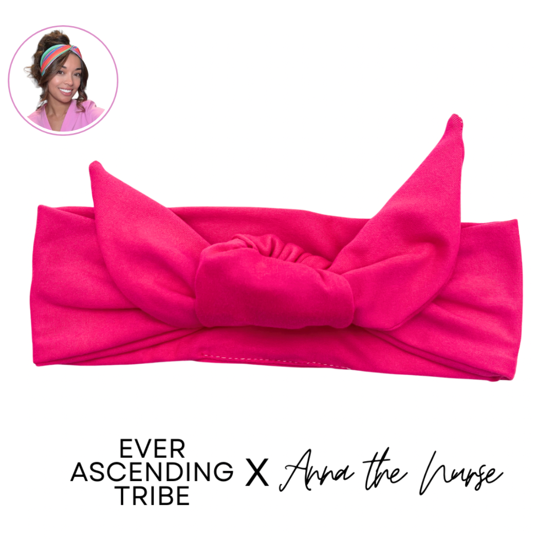 Pretty in Hot Pink Adjustable Tie Headband