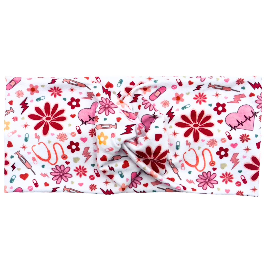 Retro Floral Nursing Headband