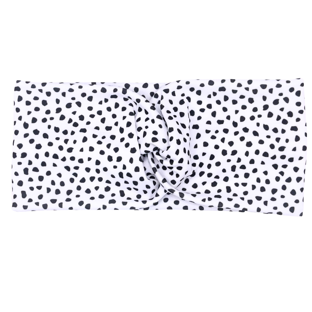 Polka Dots - White Headband