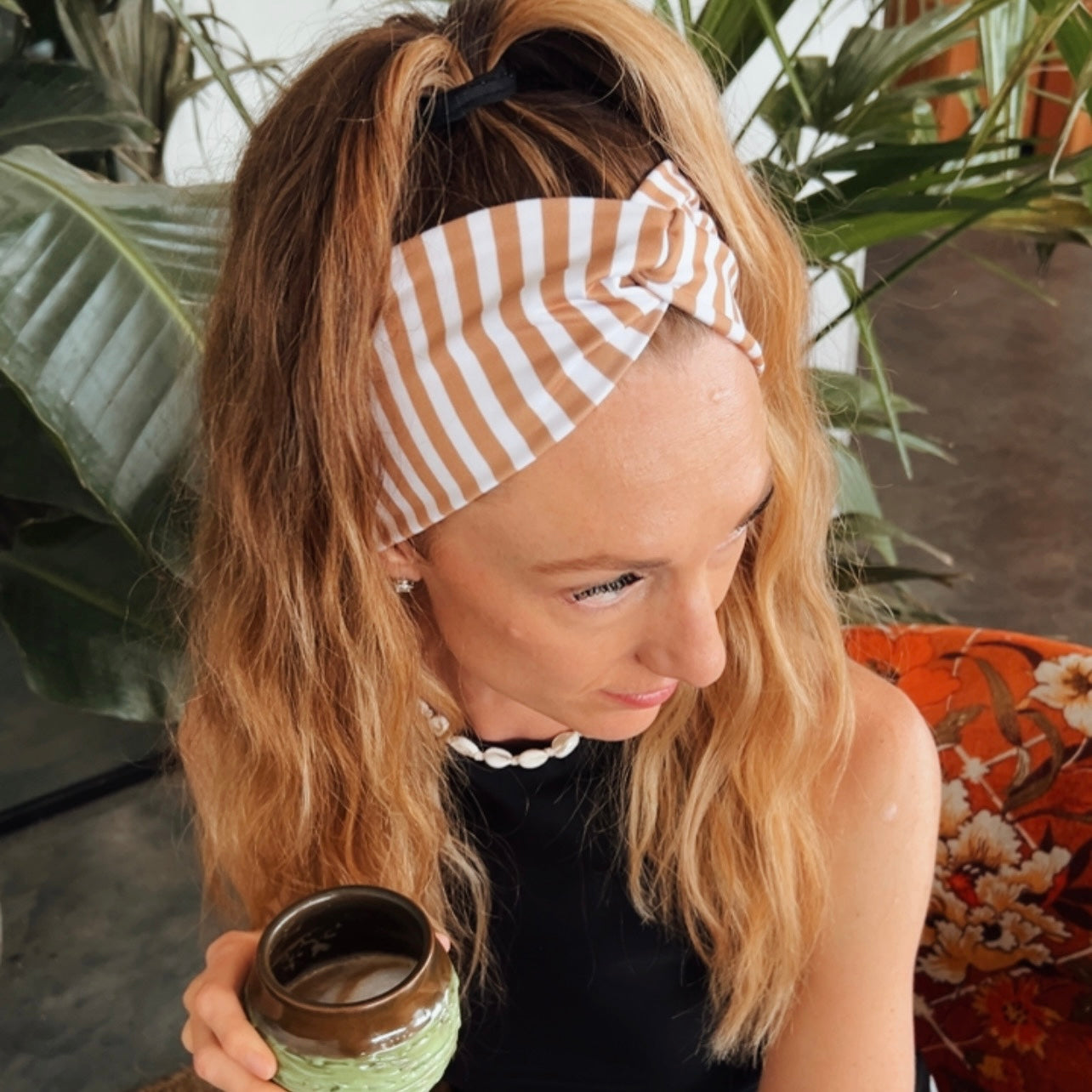 Caramel Drizzle Stripes Headband