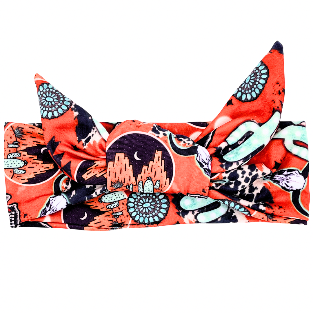 Wild West Adjustable Tie Headband