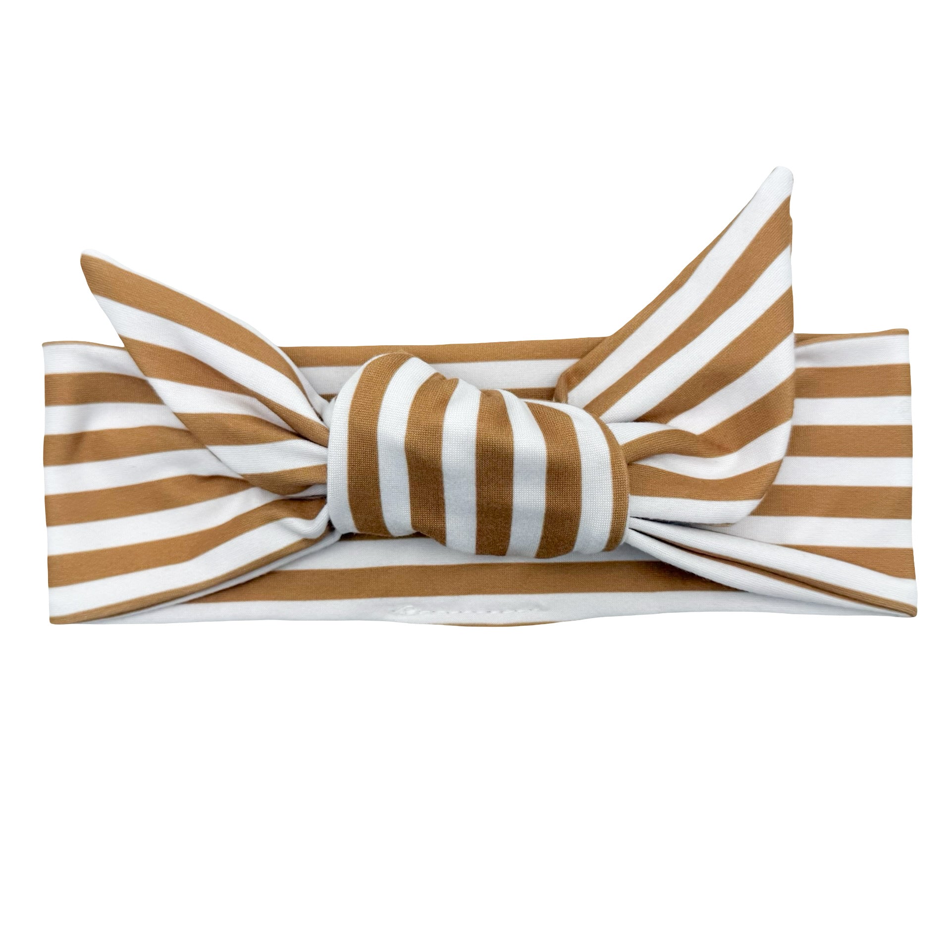 Caramel Drizzle Stripes Adjustable Tie Headband