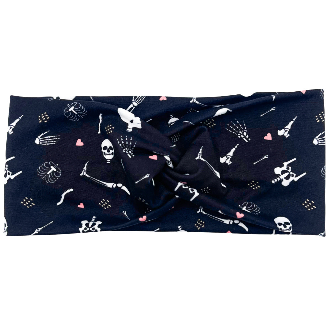 Bones Black Headband