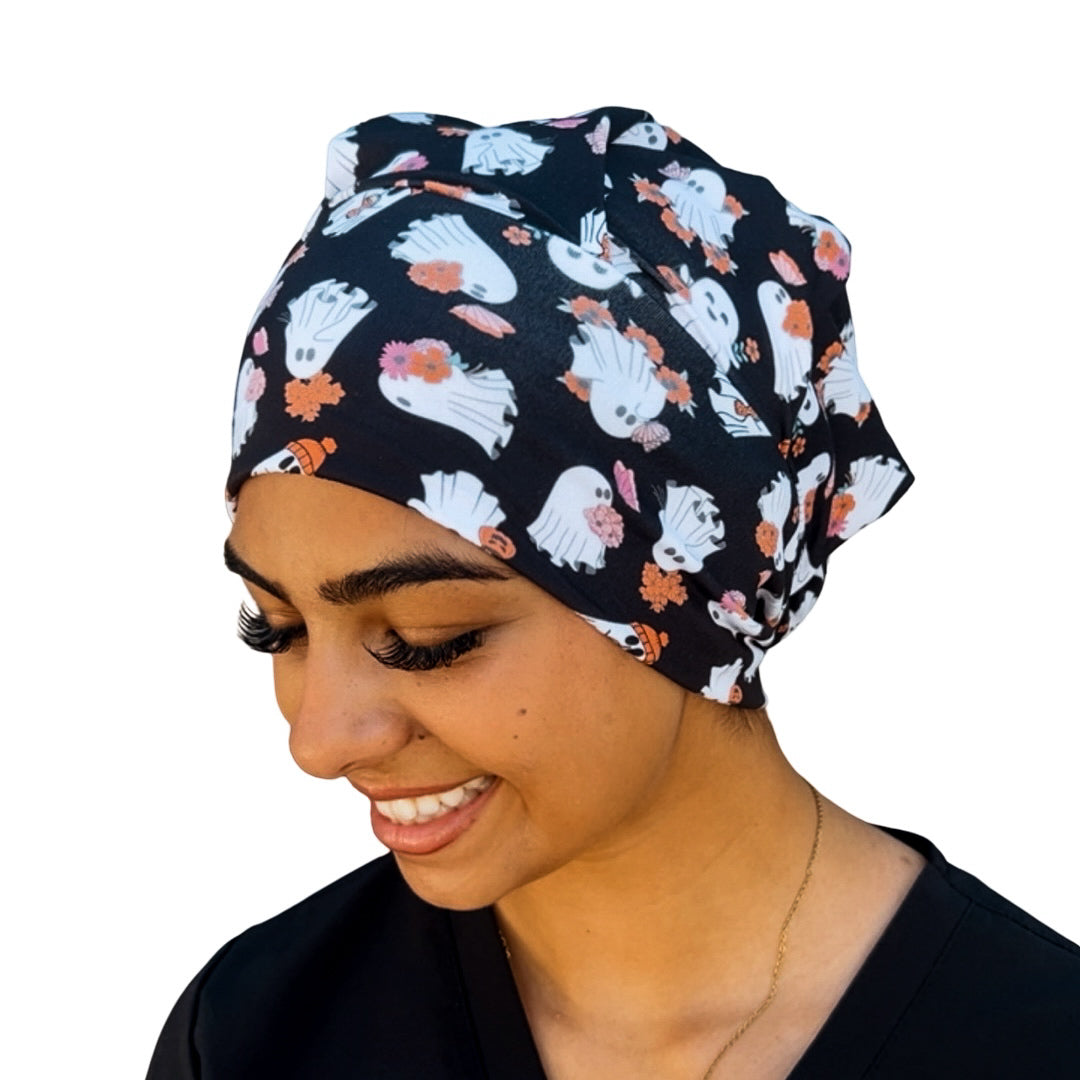 Boo-tiful Blooms Soft Scrub Cap