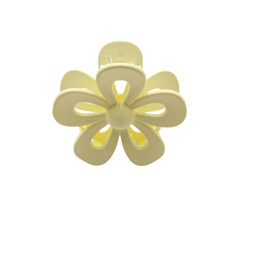 Cream Flower Small Hair Claw