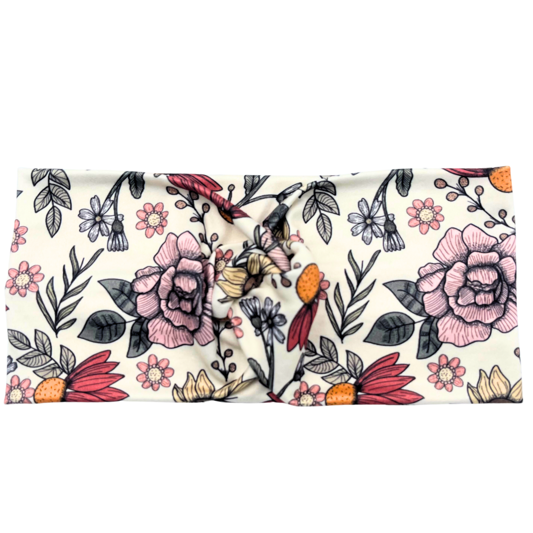 Dusty Rose Floral Headband