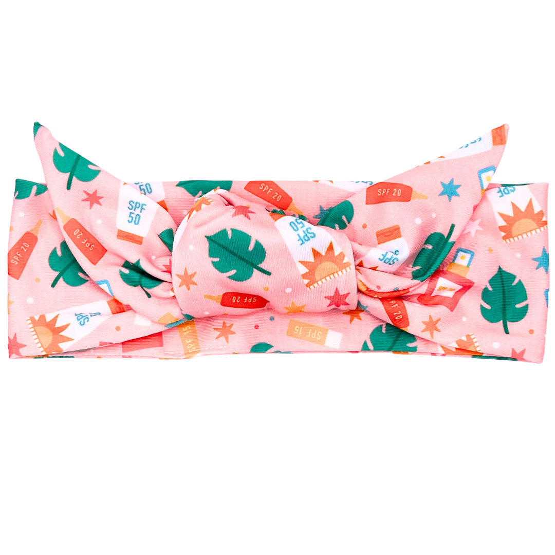 Sunscreen Adjustable Tie Headband