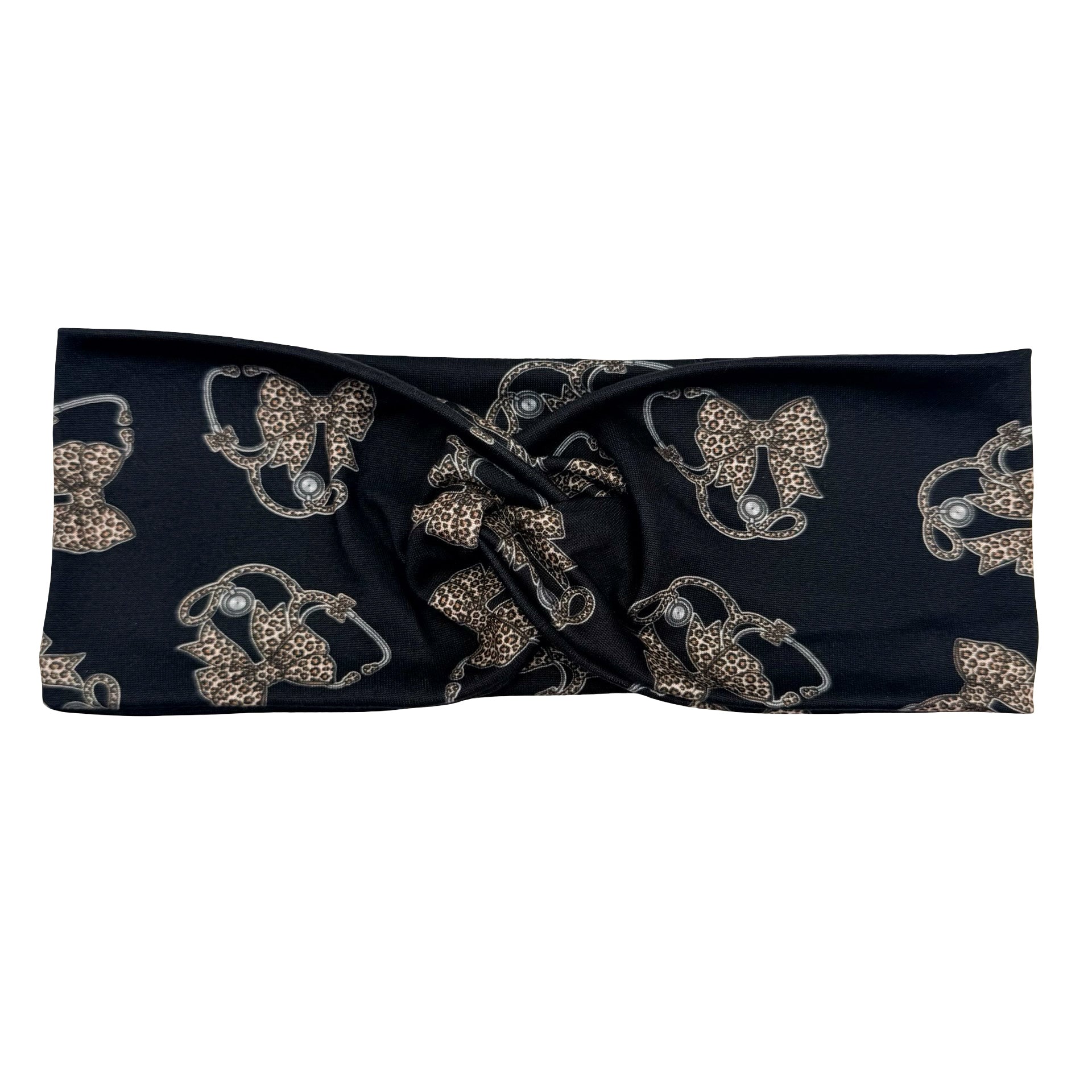 Leopard Bow Stethoscope Headband