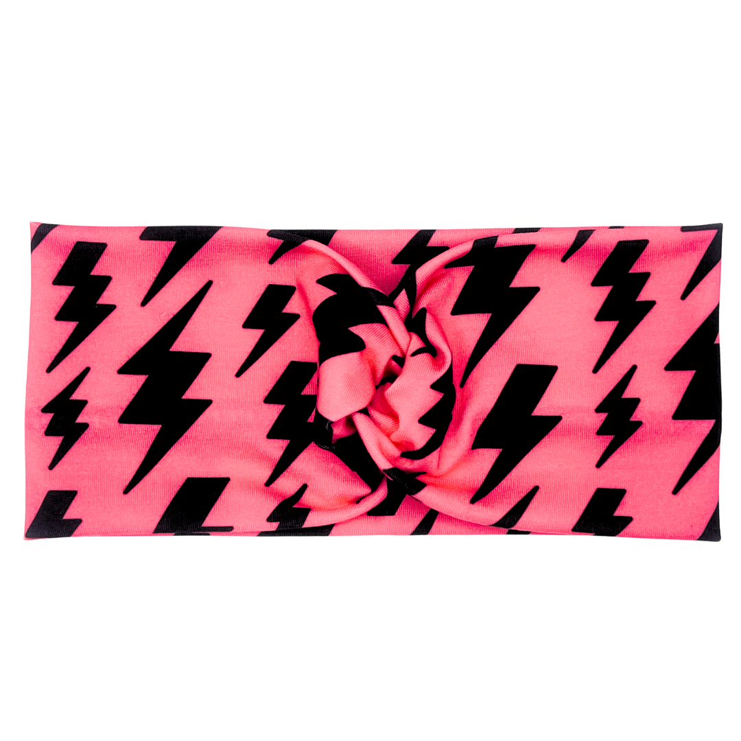 Lightning Bolts - Hot Pink Headband
