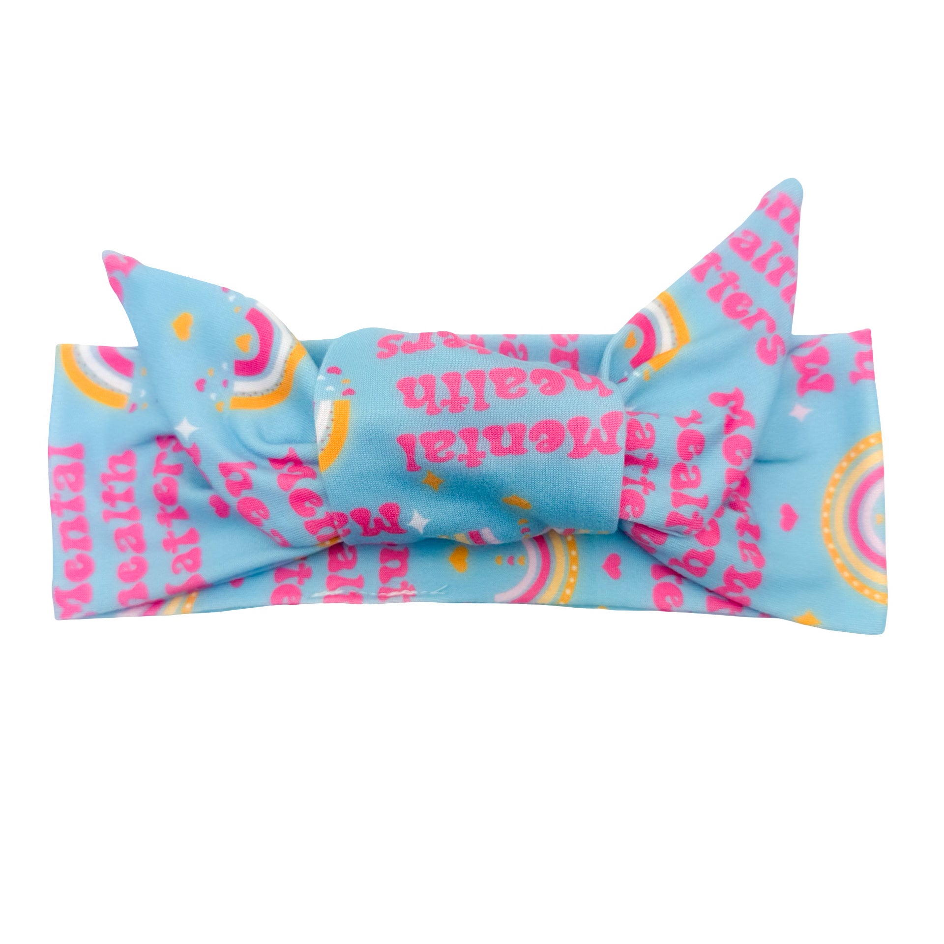 Mental Health Matters - Blue Adjustable Tie Headband