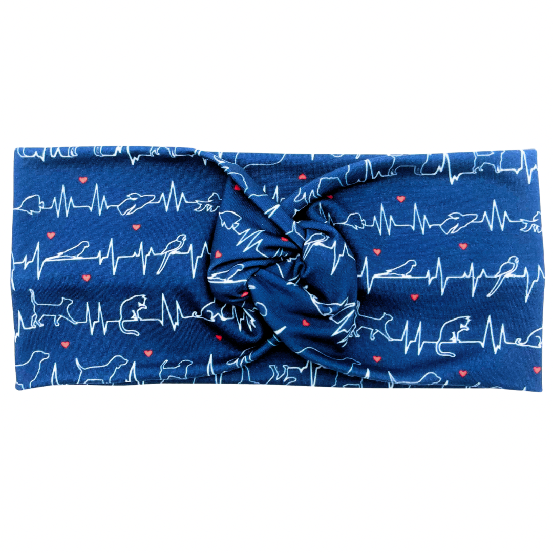 Vet Heartbeat Blue Headband