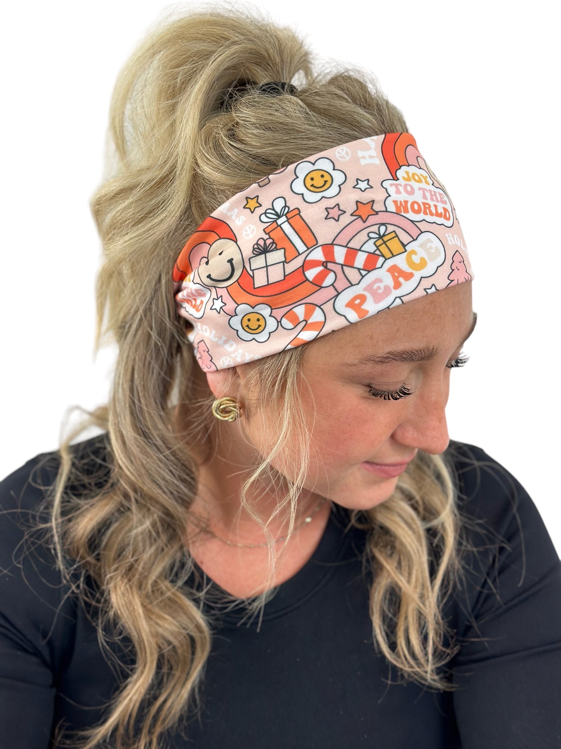 Happy Christmas Vibes Headband