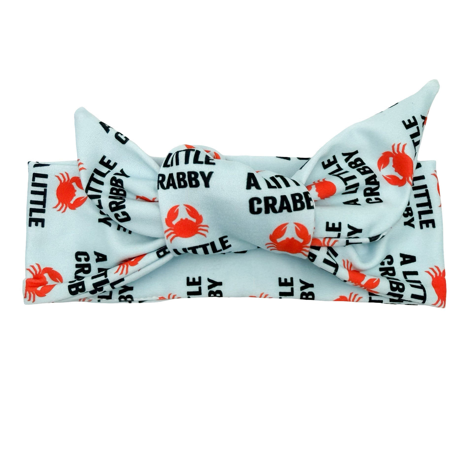 Slight Defect - A Little Crabby Adjustable Tie Headband