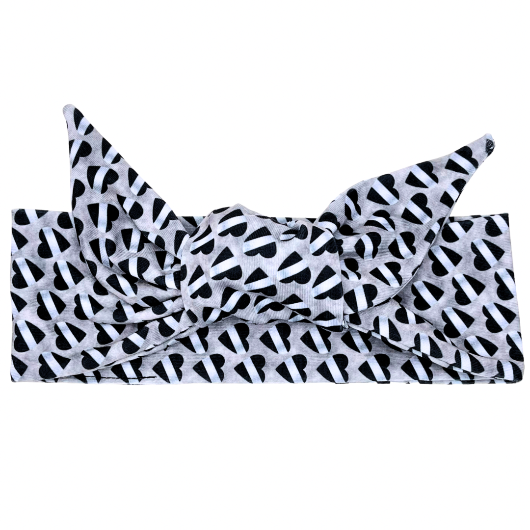 Corrections - Silver Hearts Adjustable Tie Headband