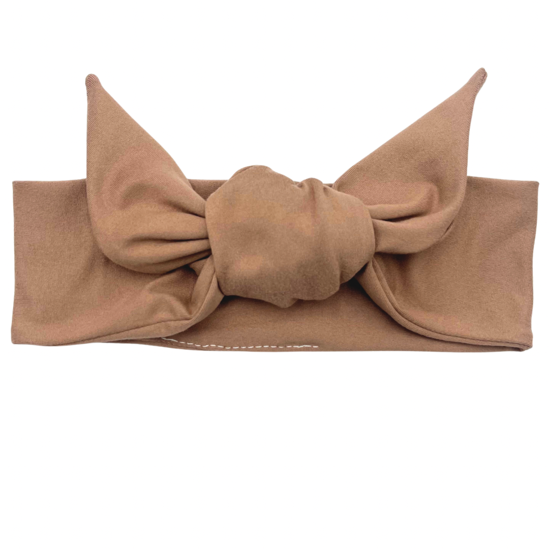 Cottage Tan Adjustable Tie Headband