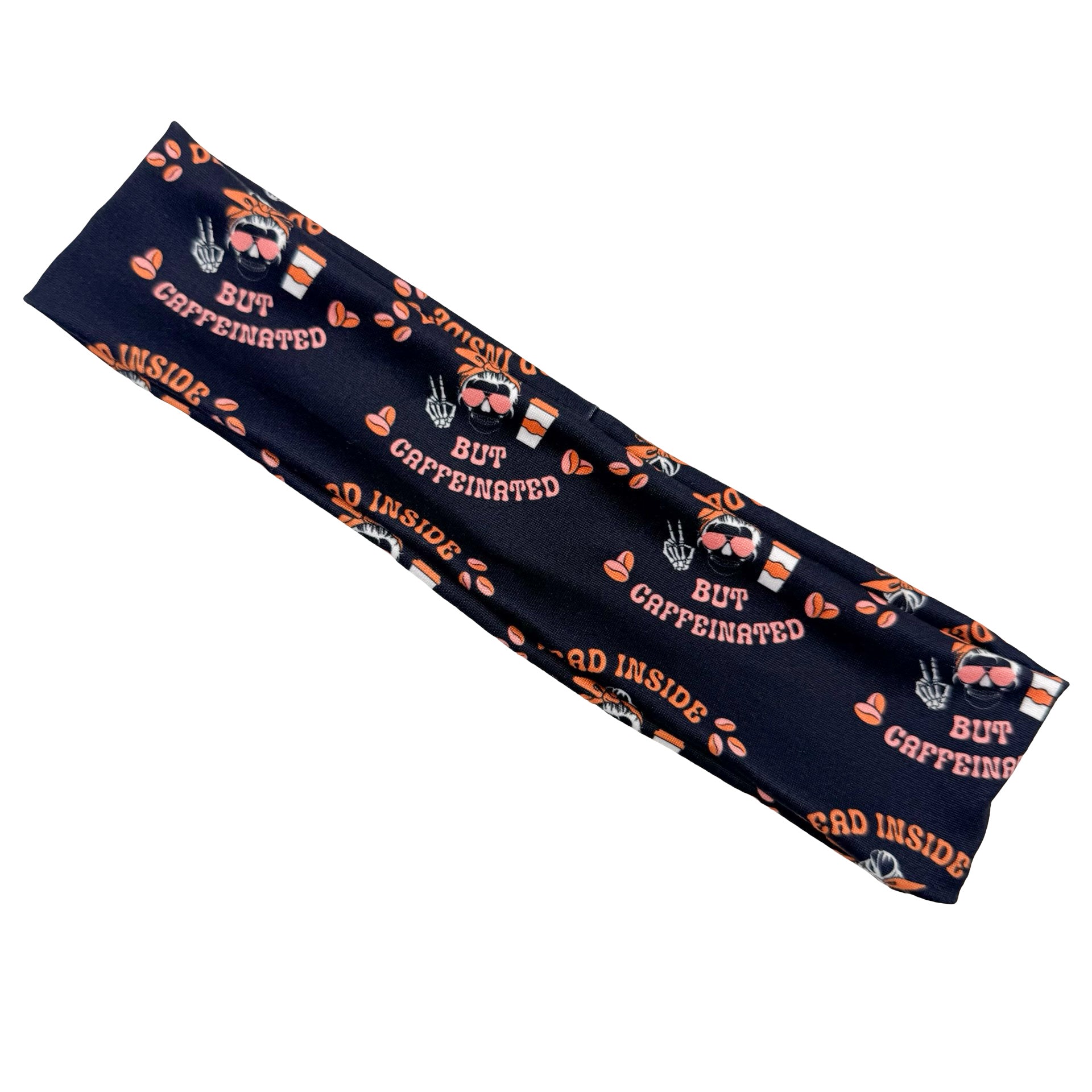 Dead Inside But Caffeinated Athletic Headband