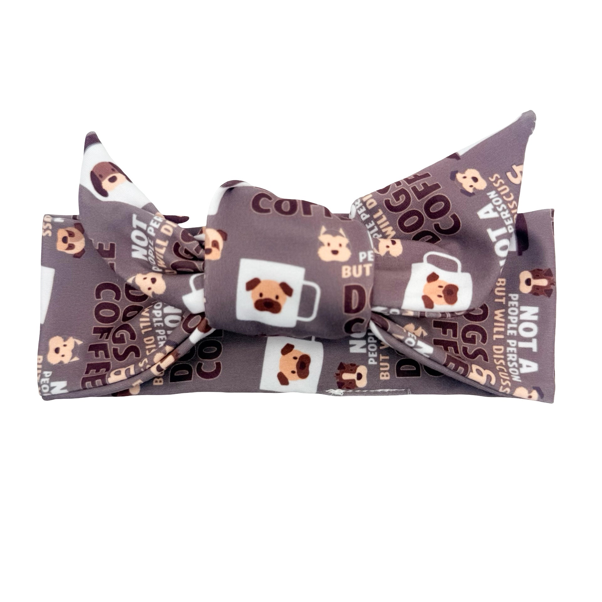 Not A People Person But Will Discuss Dogs & Coffee Adjustable Tie Headband