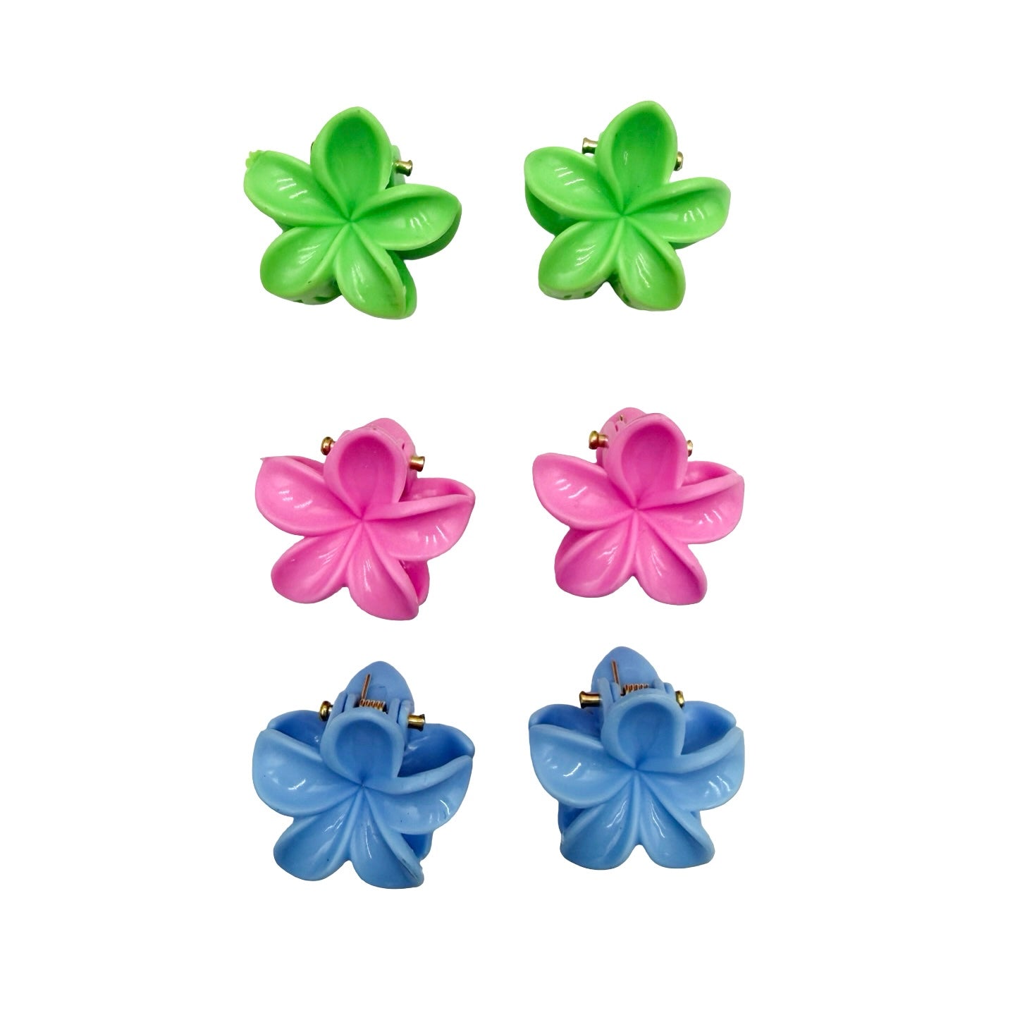Bright Tropics Flower Mini Clip Set of 6