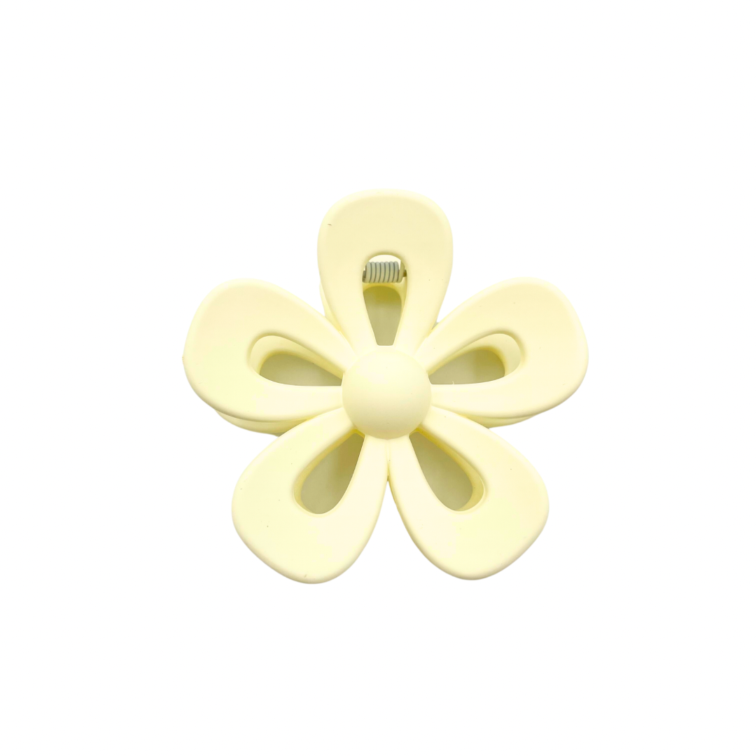 Cream Flower Small Hair Claw