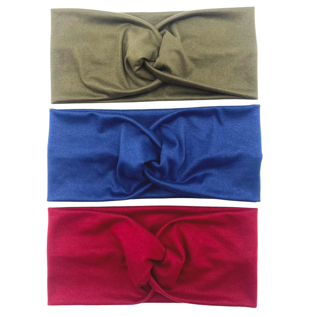 Winter Solids Trio Headband Set