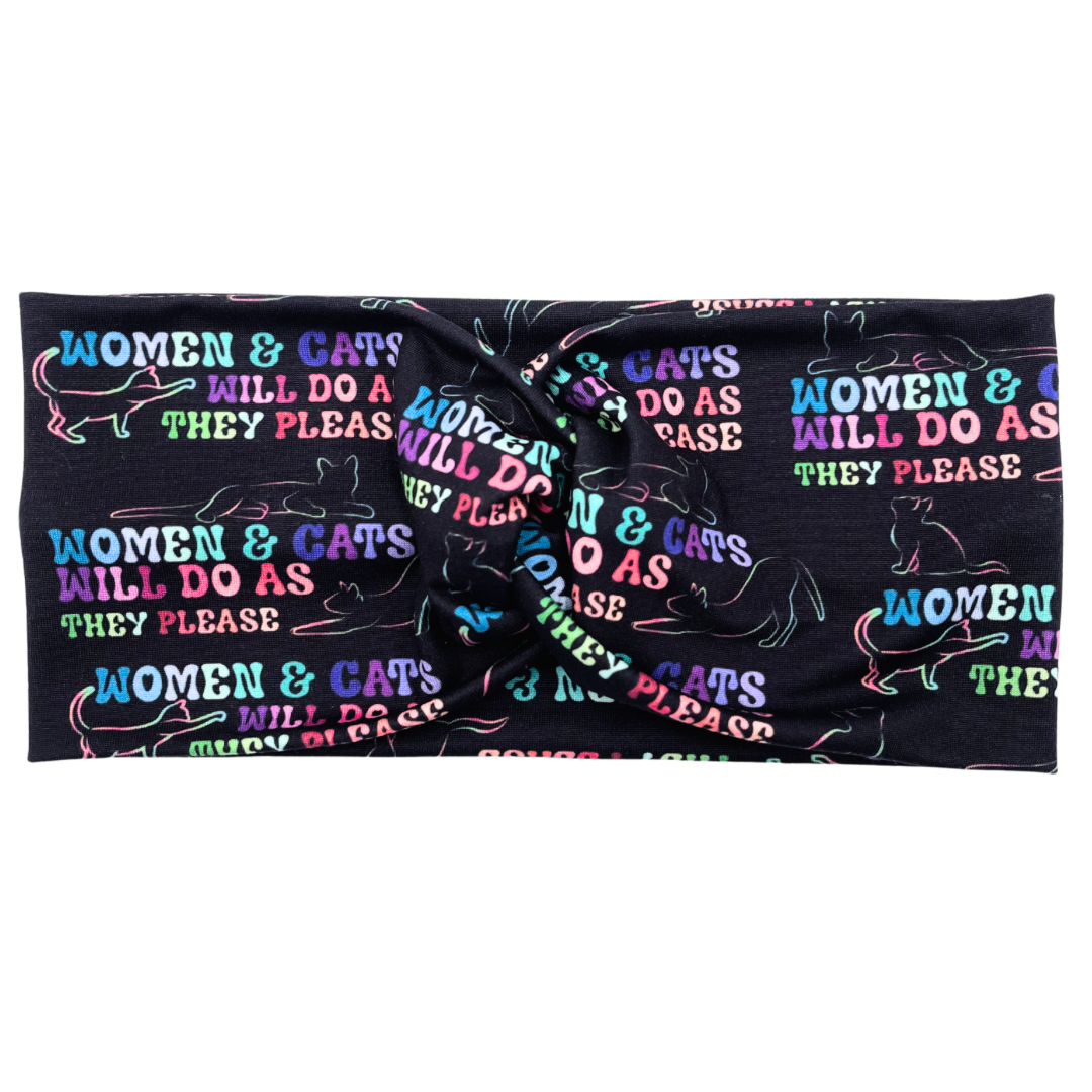 Women & Cats Will Do As They Please Headband