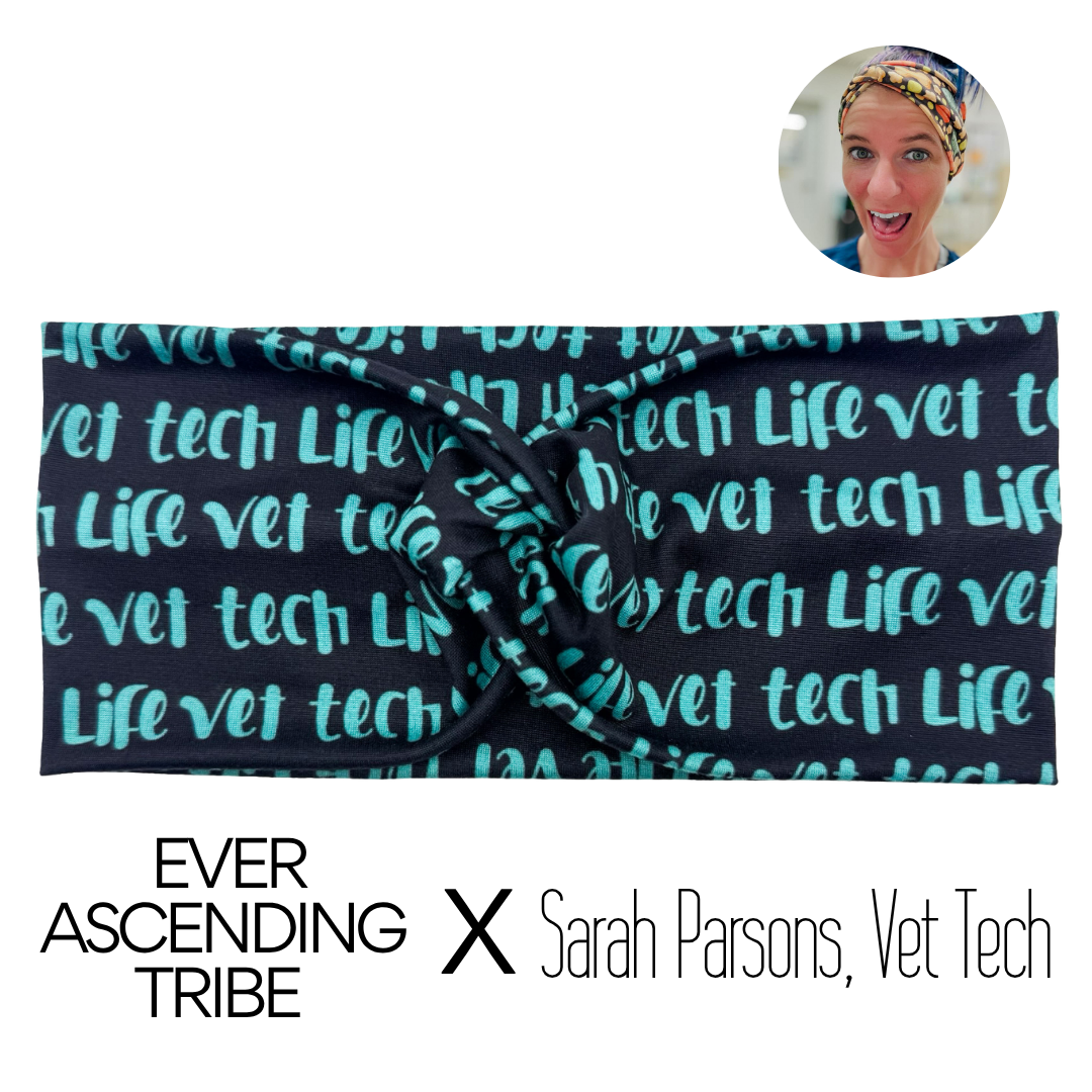 Vet Tech Life Black Headband