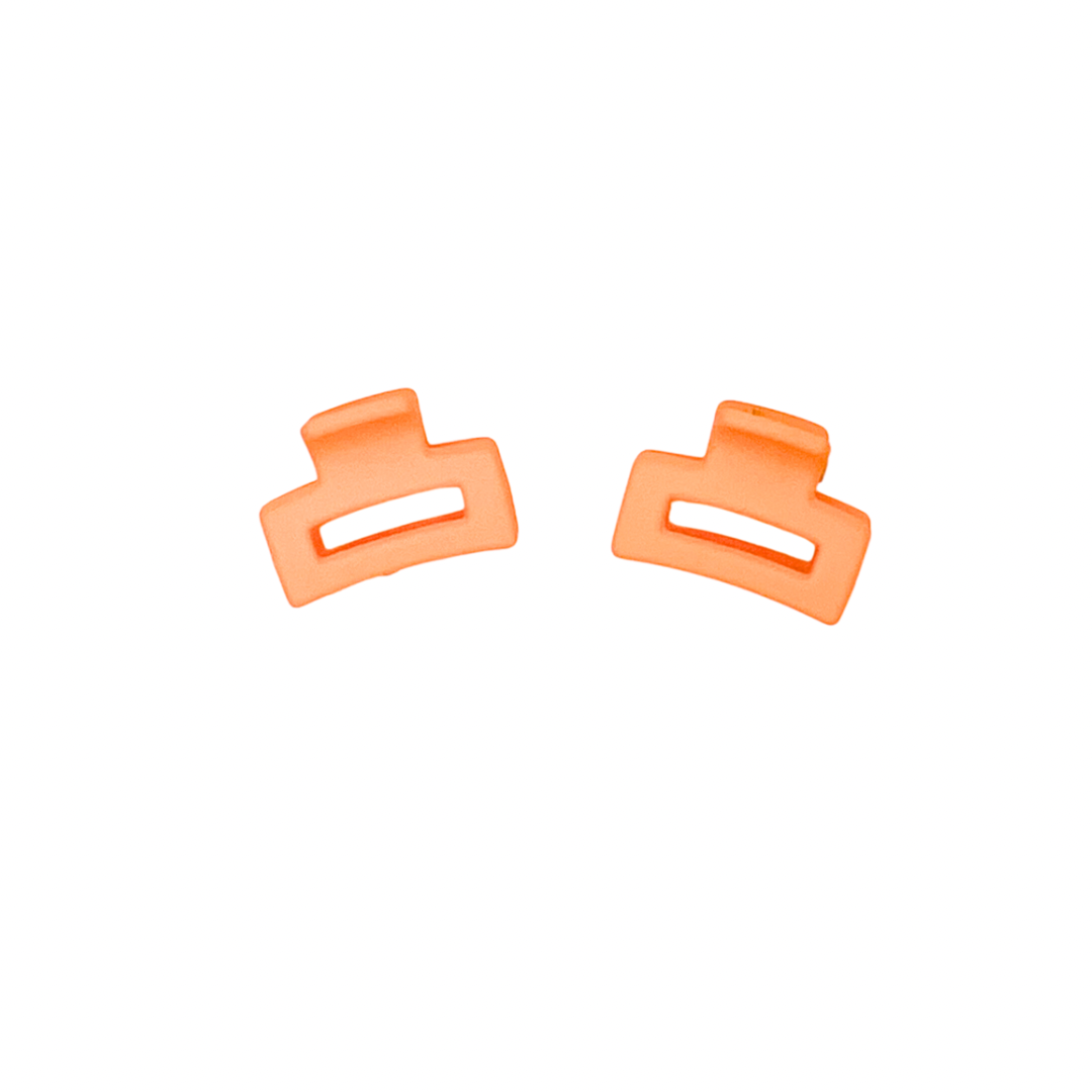 Orange Mini Hair Claws (Set of 2)