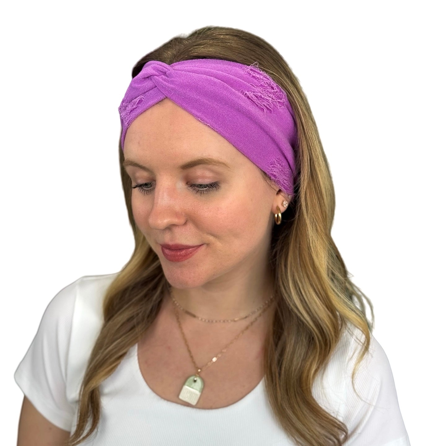 Lavender Distressed Headband
