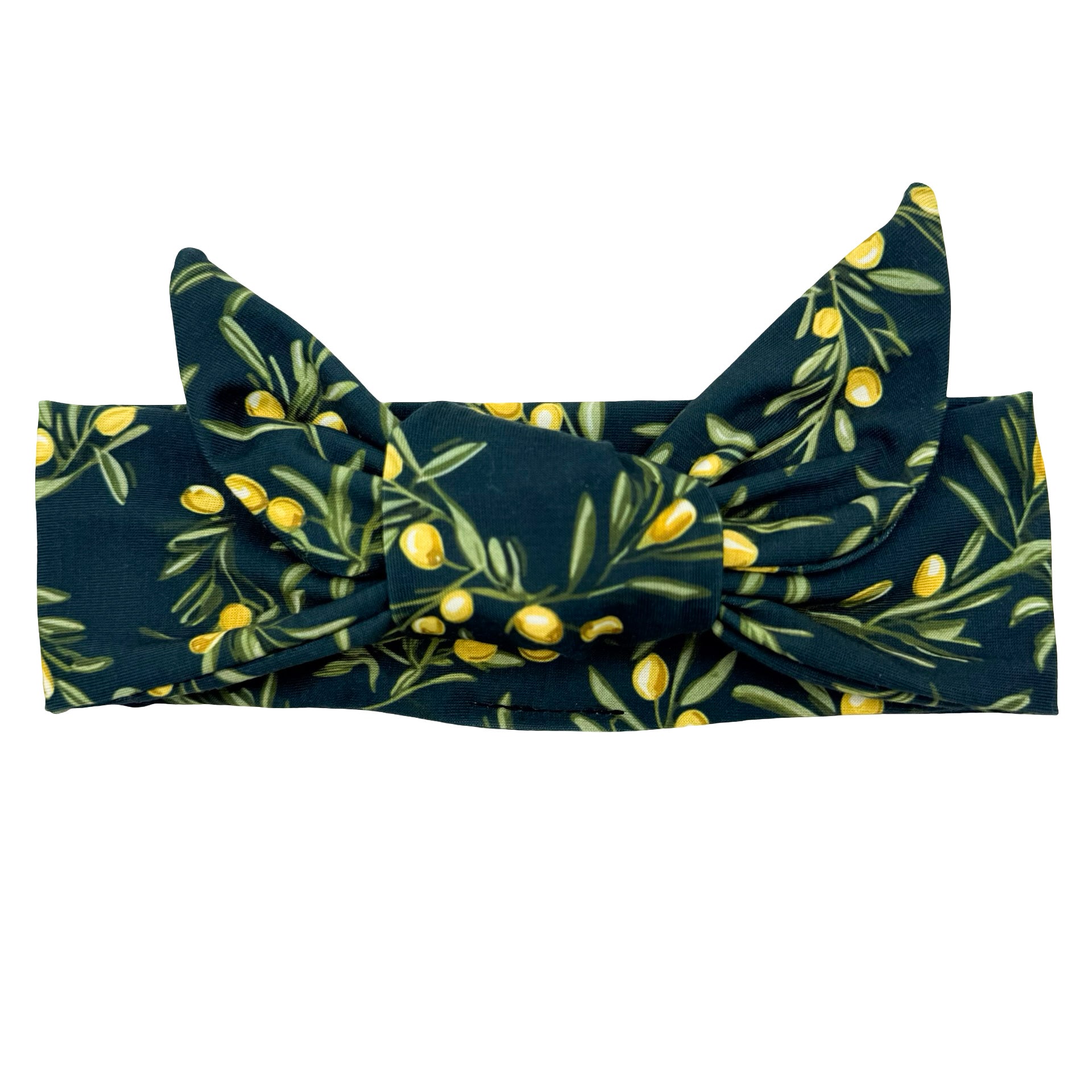 Olive Branches Adjustable Tie Headband