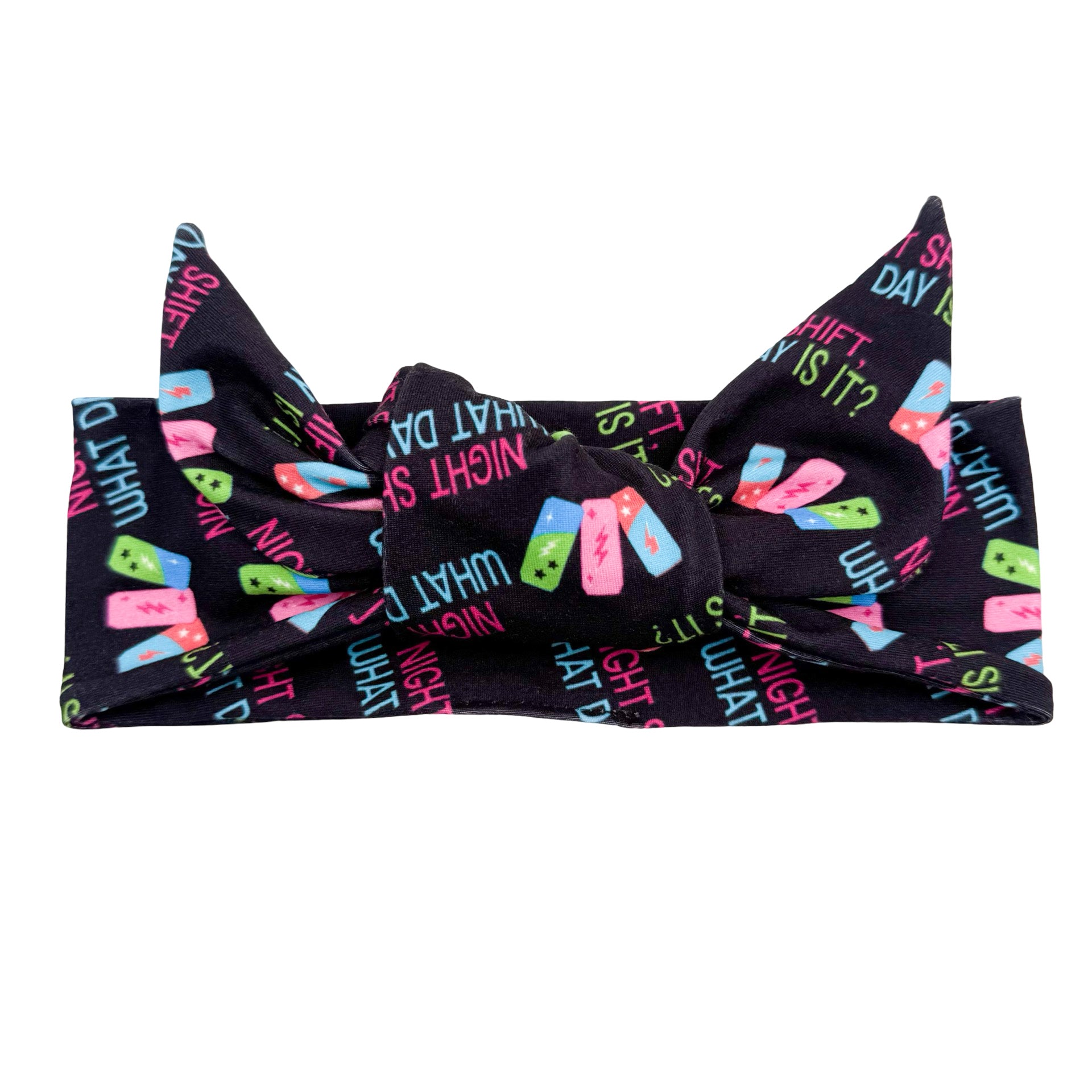 Night Shift, What Day Is It? Adjustable Tie Headband