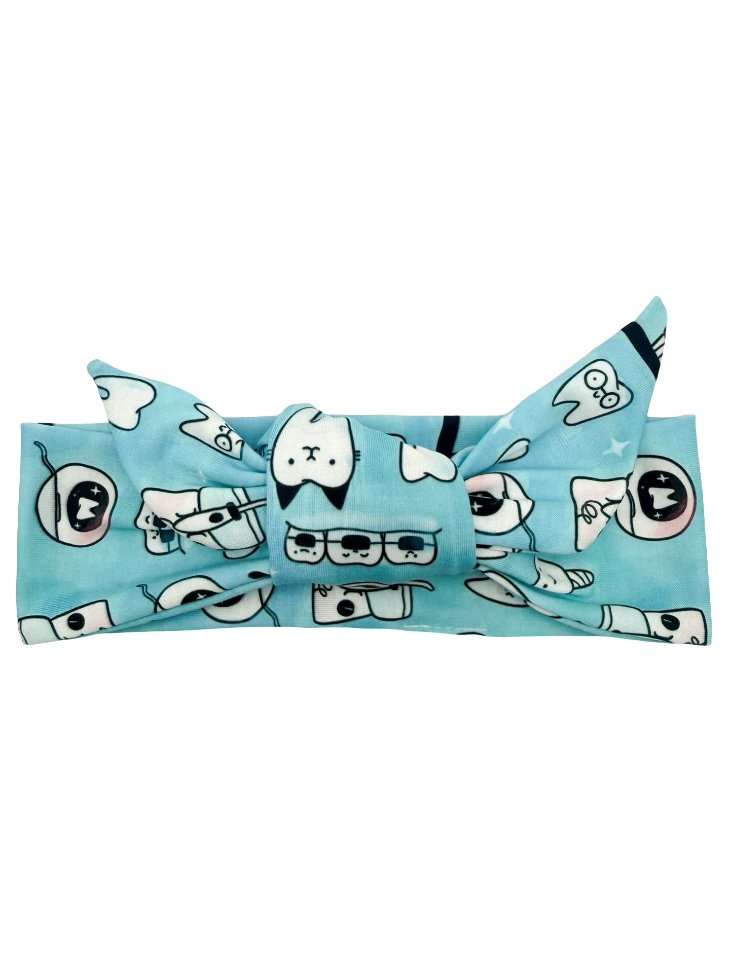 Dental Doodles Blue Adjustable Tie Headband