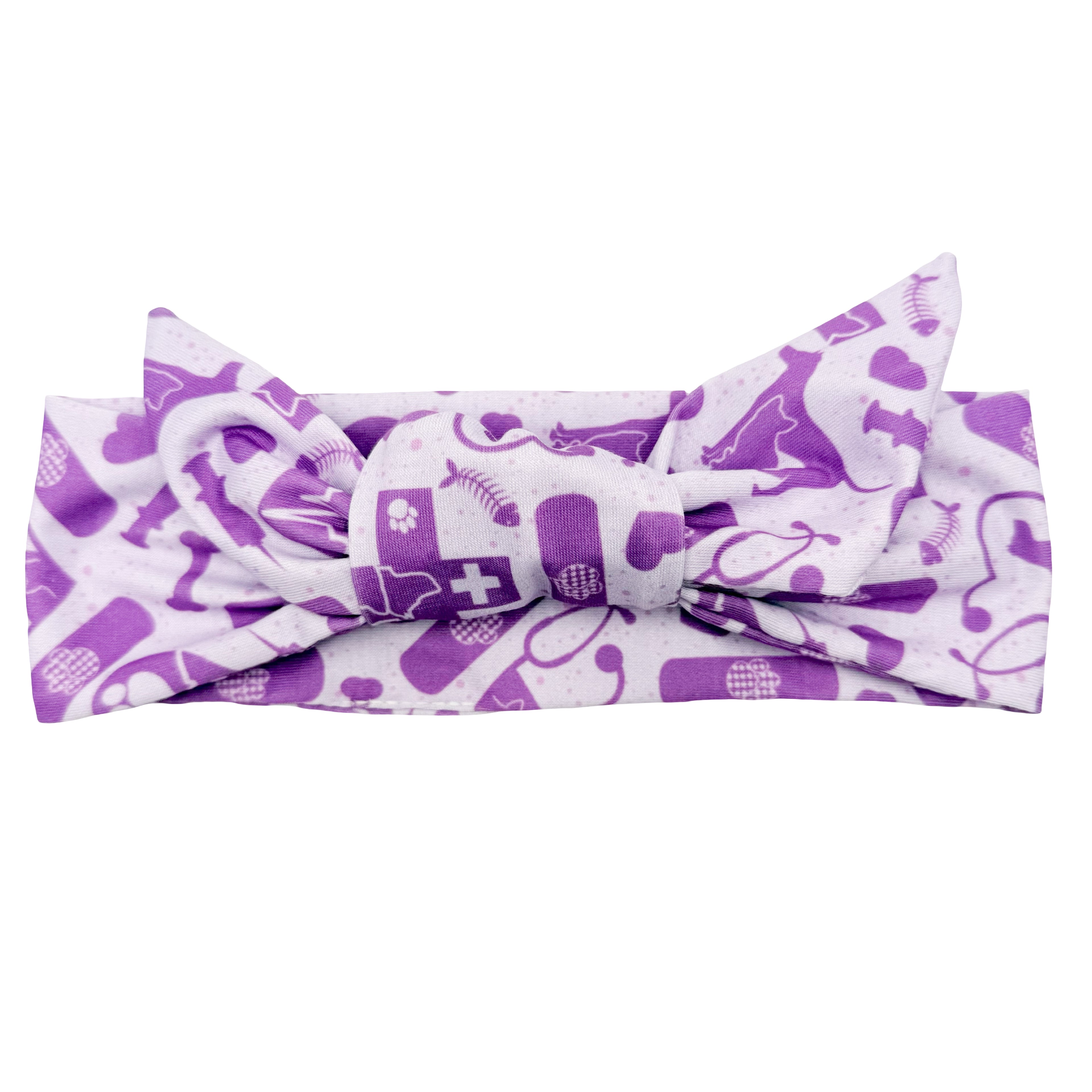 Vet Med Essentials - Light Purple Adjustable Tie Headband