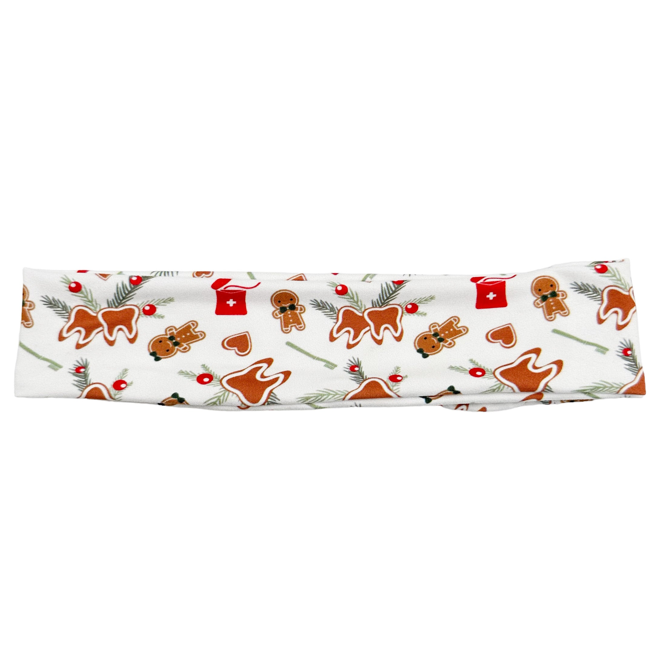 Gingerbread Dental - White Athletic Headband