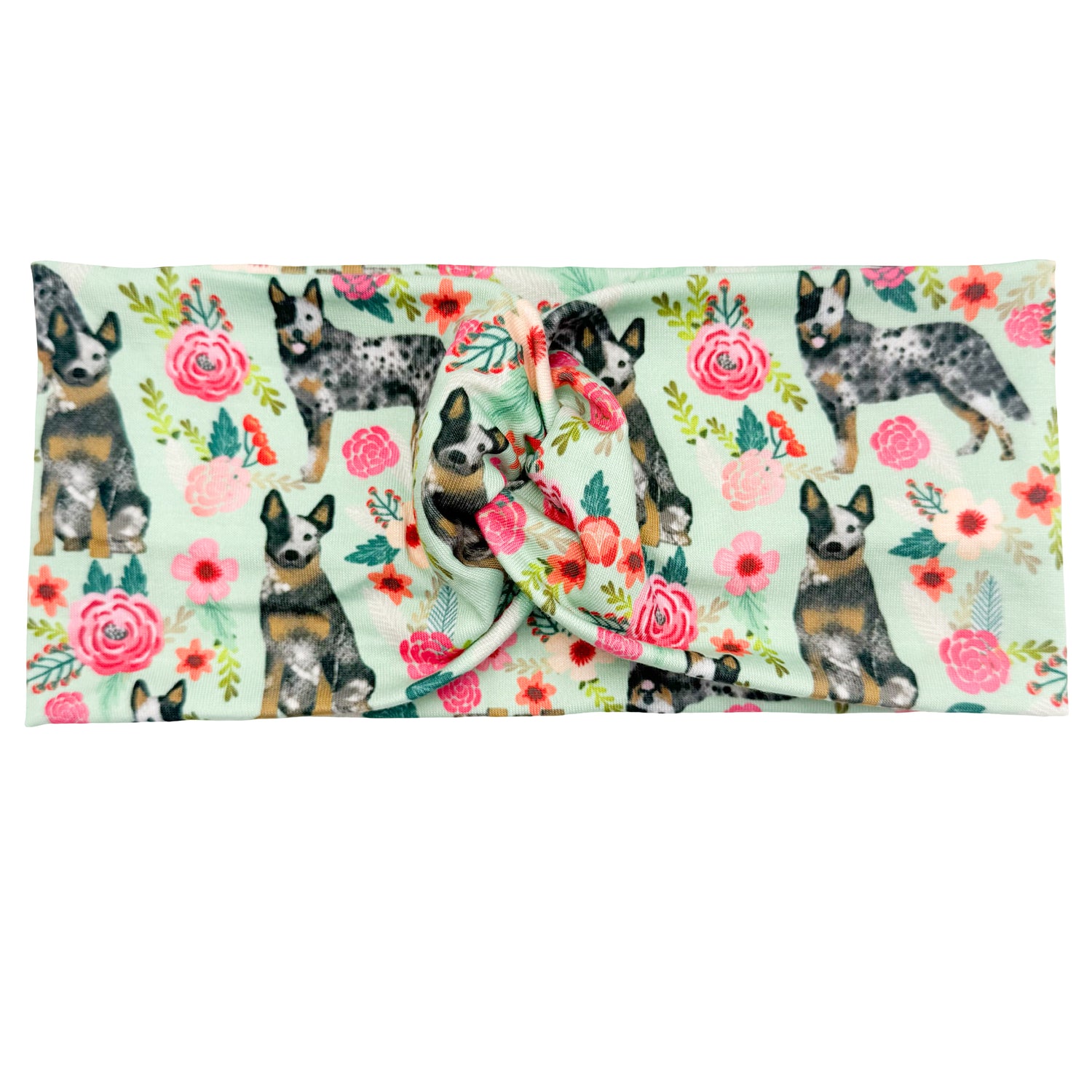 Floral Blue Heelers Headband