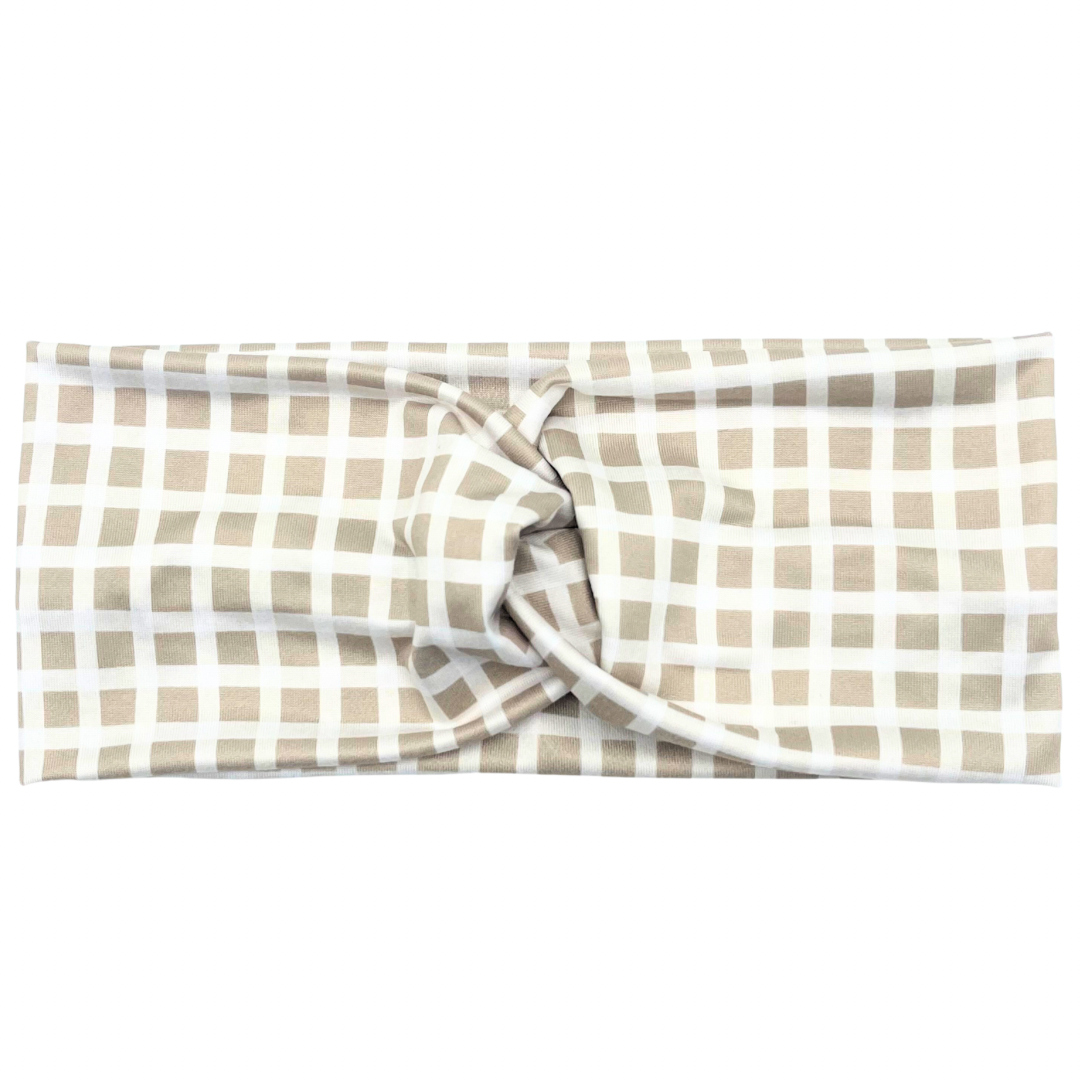 Nude Checkered Headband