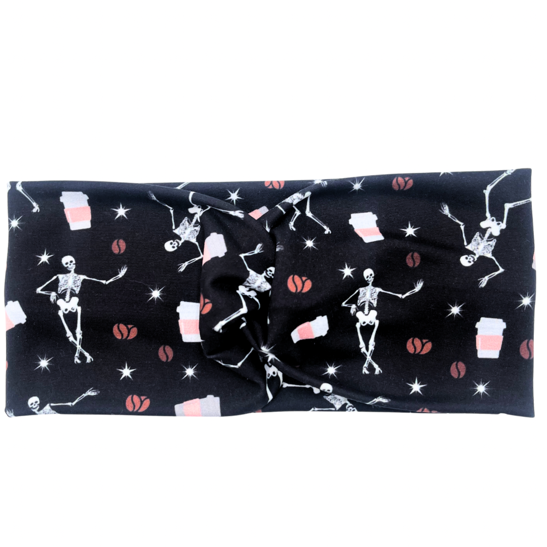 Dancing Skeleton & Coffee Headband