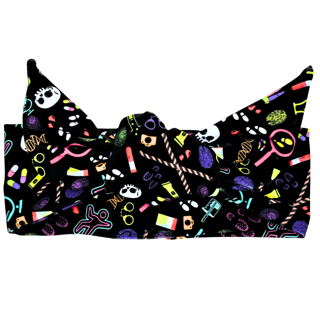 Forensic Science Adjustable Tie Headband
