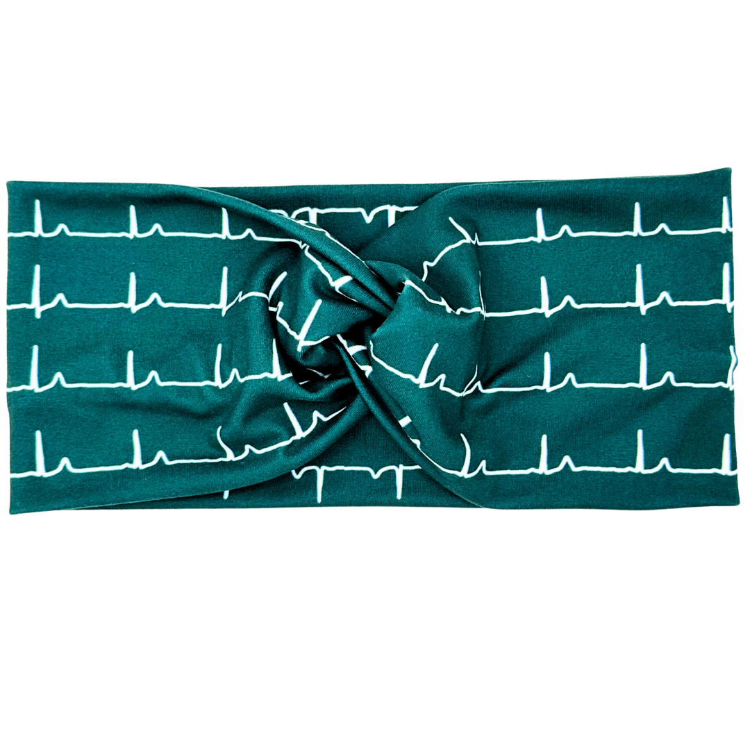 Heartbeat- Forest Green Headband
