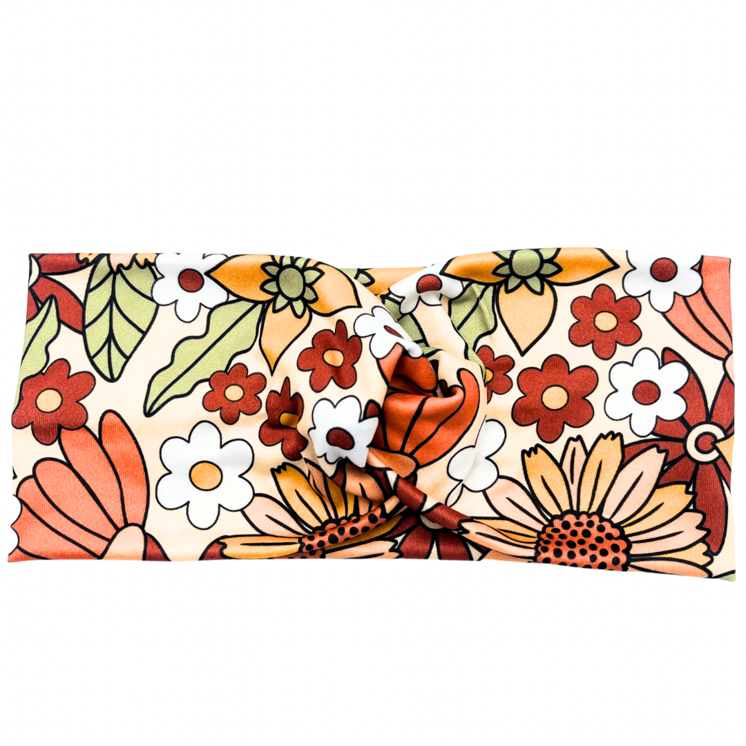 Retro Fall Floral Headband
