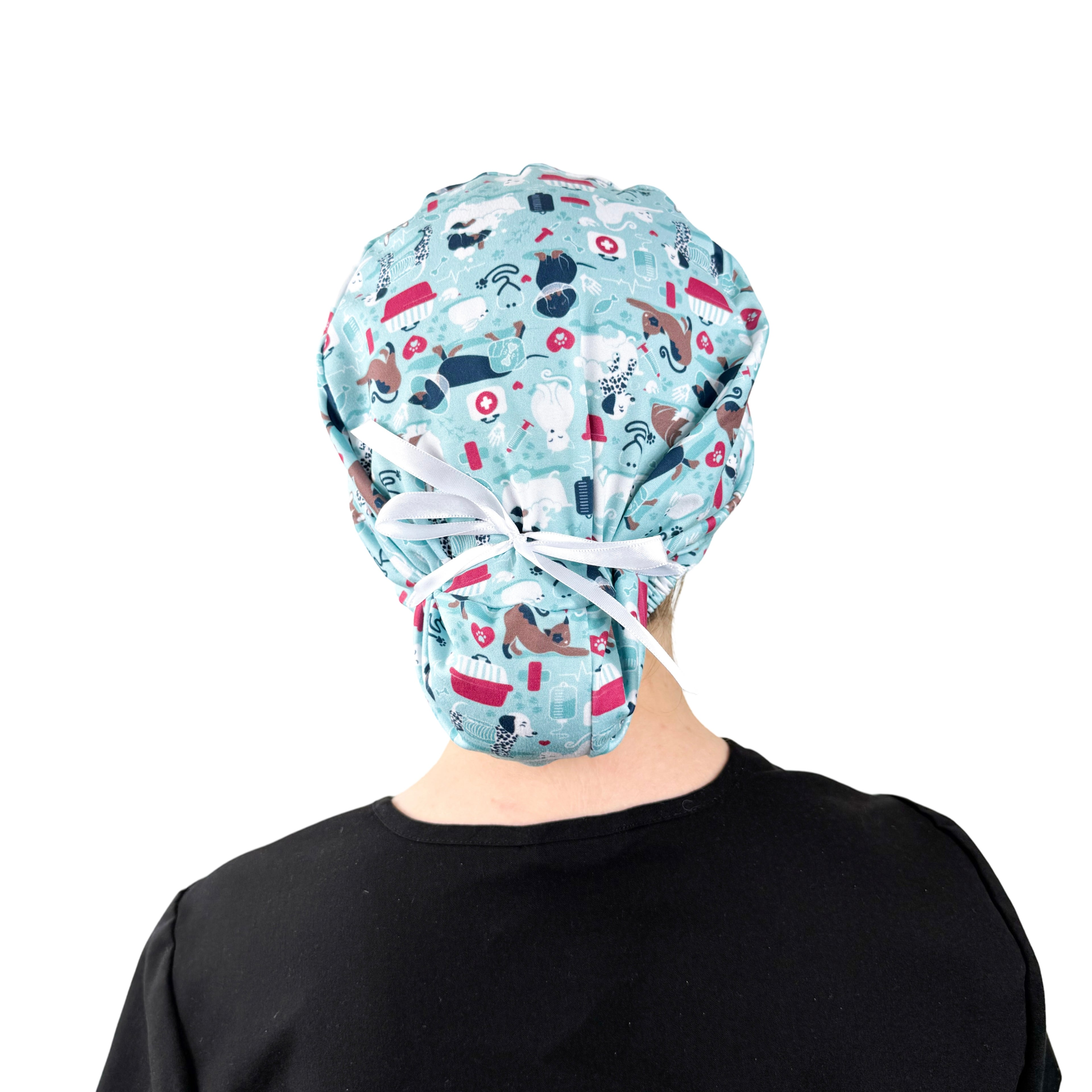 Vet Medicine Teal - Soft Ponytail Scrub Cap