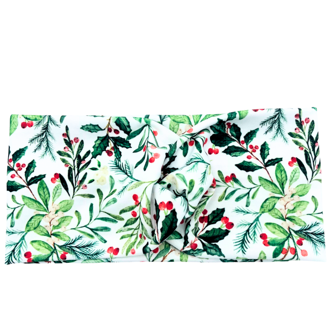 Holly Leaves & Berries Headband
