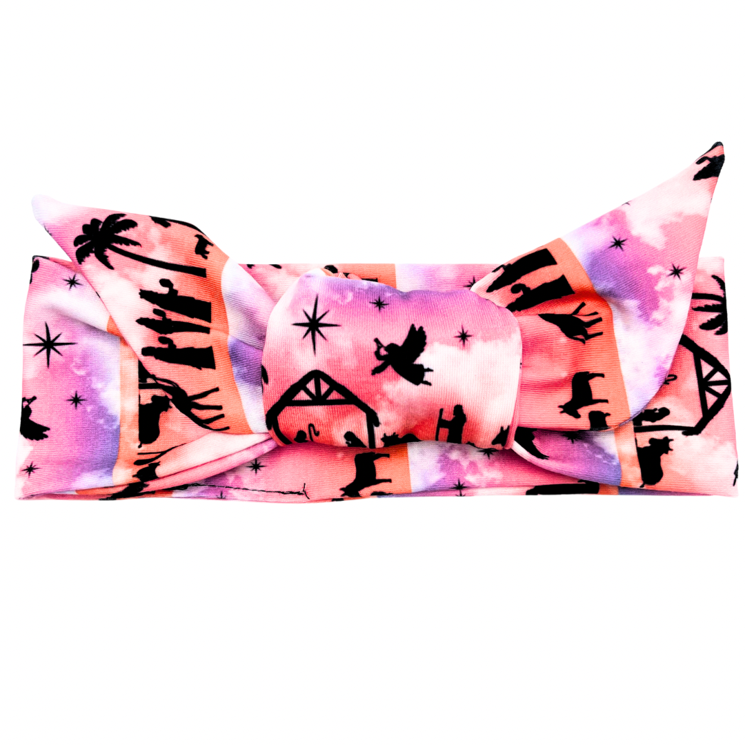 Nativity Scene Adjustable Tie Headband